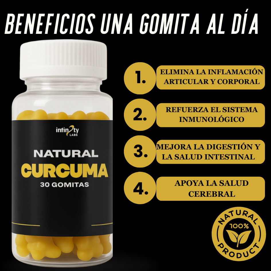 Cuerpo y mente en orden, Gomitas de Cúrcuma 500 MG +🎁 Guía digital de bienestar de regalo