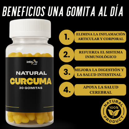 Cuerpo y mente en orden, Gomitas de Cúrcuma 500 MG +🎁 Guía digital de bienestar de regalo