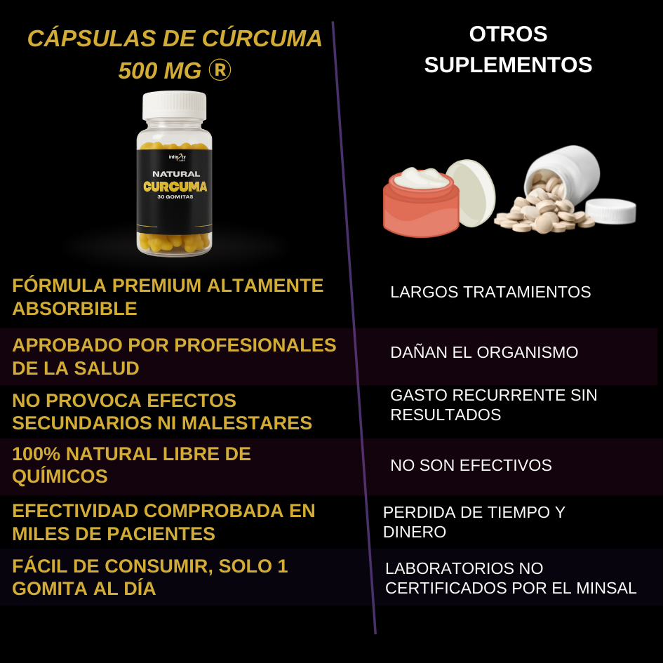 Cuerpo y mente en orden, Gomitas de Cúrcuma 500 MG +🎁 Guía digital de bienestar de regalo