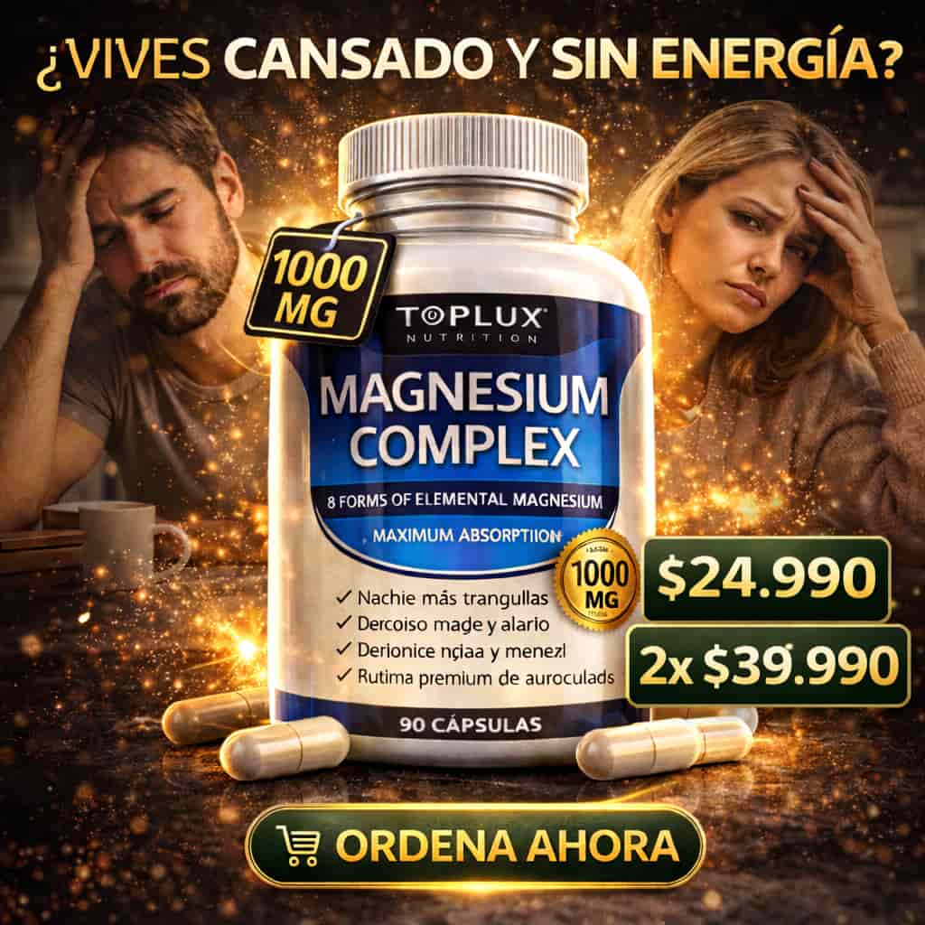 VitalChile® Magnesium COMPLEX 8 en 1 1000 MG 90 CAPS + Guía diguital de bienestar de regalo