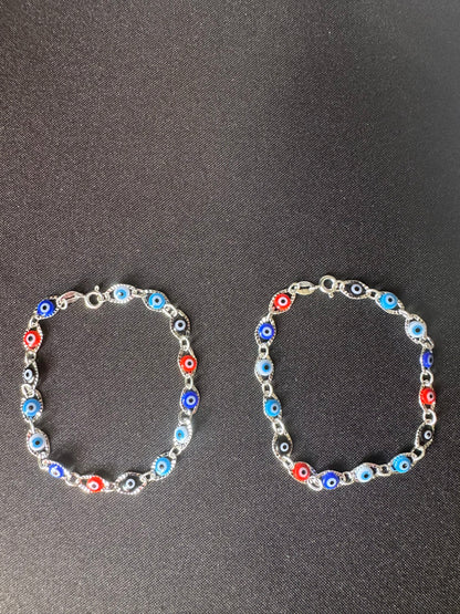 2x1 Ojo turco, Protección espiritual y buena fortuna, en plata 925 certificada + Garantía + Envío Gratis
